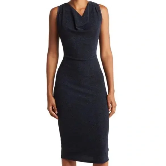 sam edelman cowl neck cocktail dress Sam Edelman Drape Neck Cocktail Dress - Blush